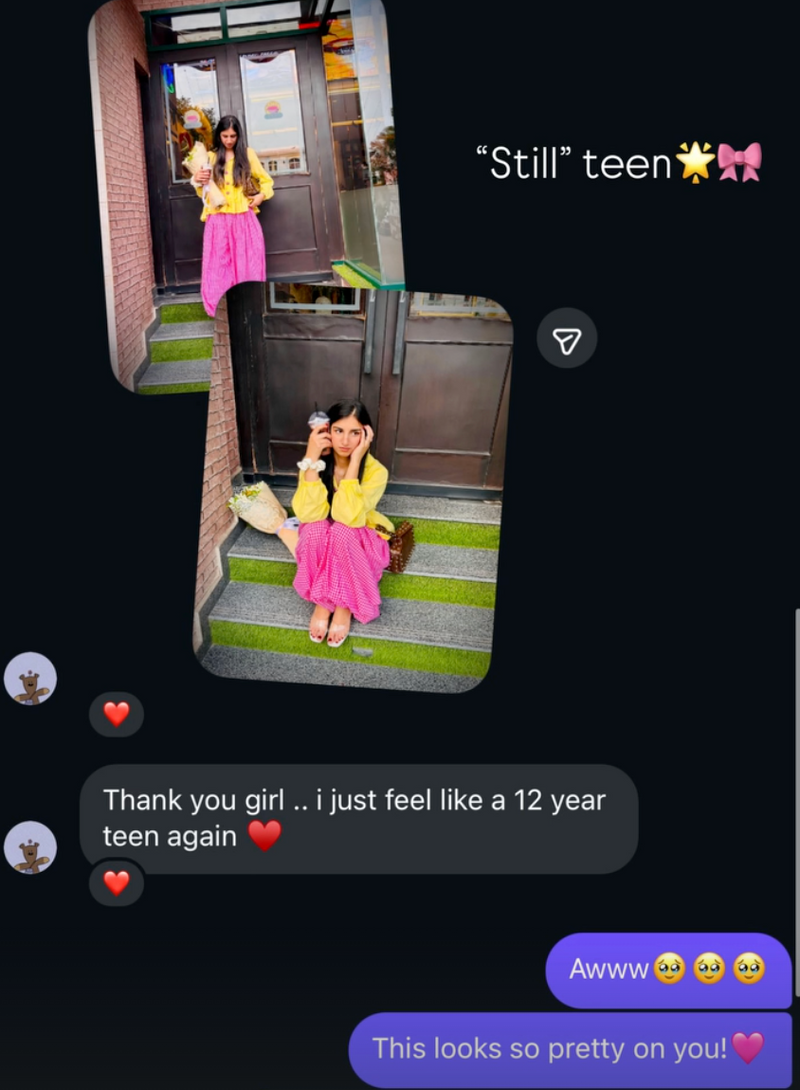 Client Testimonial Chat Screenshot