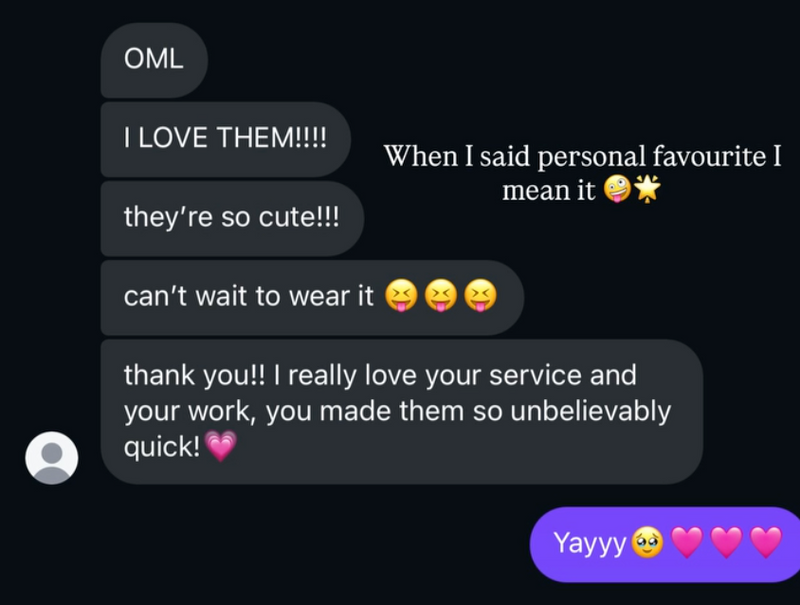 Client Testimonial Chat Screenshot