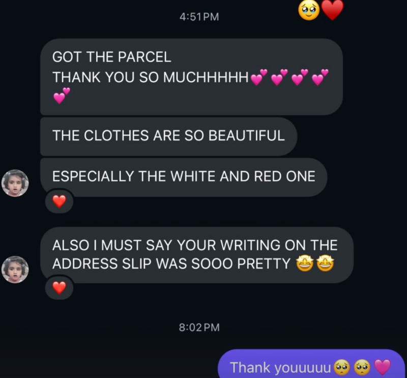 Client Testimonial Chat Screenshot